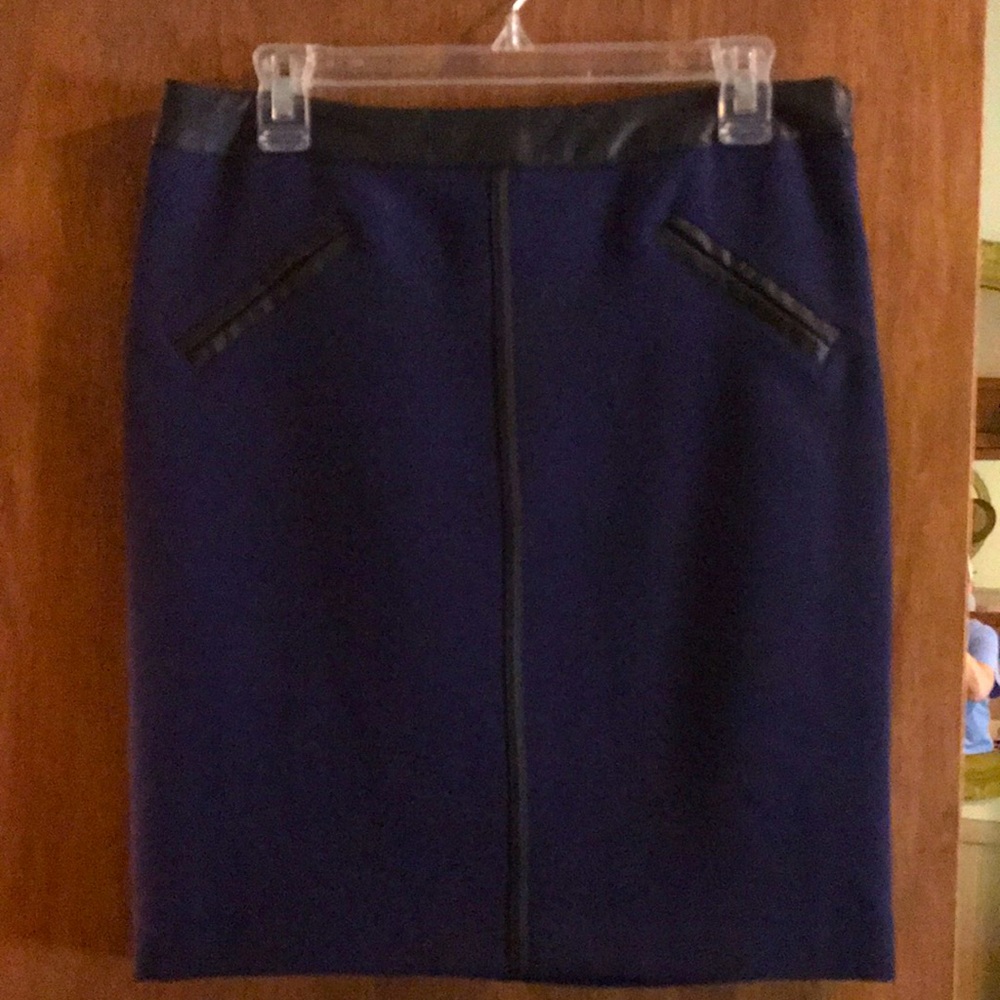 Worthington navy skirt